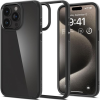 Spigen CRYSTAL HYBRID szilikon telefonvédő (ütésállóság, műanyag keret) FEKETE Apple iPhone 15 Pro (ACS06474) (ACS06474)