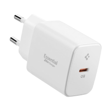 Spigen Essential 20W EE201EU USB-C hálózati töltő adapter fehér (ACH08701) (ACH08701) mobiltelefon kellék