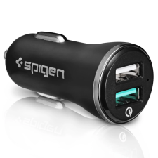 Spigen Essential F270QC Quick Charge 3.0 autós 2xUSB töltő - Fekete mobiltelefon kellék