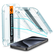Spigen EZ FIT GLAS.tR iPhone 15 Pro kijelzővédő 2db (AGL06892) mobiltelefon kellék