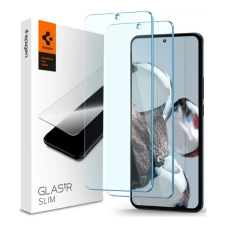 Spigen ez fit képernyővédő üveg 2db (2.5d, tokbarát, ultravékony, 0.2mm, 9h + segédkeret) átlátszó agl05918 mobiltelefon kellék