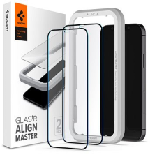 Spigen Glas tR ALM FC Black 2P iPhone 12/iPhone 12 Pro üvegfólia mobiltelefon kellék
