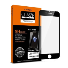 Spigen Glass FC Apple iPhone SE (2020)/8/7 Tempered kijelzővédő fólia 2db fekete mobiltelefon kellék