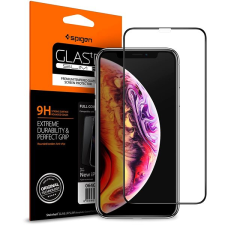 Spigen Glass FC HD Black iPhone 11/ XR üvegfólia mobiltelefon kellék