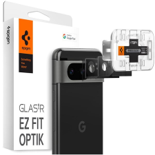 Spigen Glass tR EZ Fit Optik Black 2 Pack Google Pixel 8 üvegfólia mobiltelefon kellék