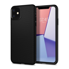 Spigen Liquid Air Apple iPhone 11 tok, Matte Black, fekete tok és táska