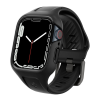 Spigen LIQUID AIR PRO szilikon óra keret (szilikon szíj, közepesen ütésálló) FEKETE Apple Watch Series 8 41mm, Apple Watch Series 7 41mm