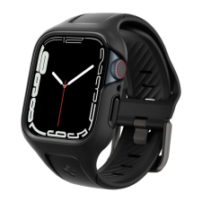 Spigen LIQUID AIR PRO szilikon óra keret (szilikon szíj, közepesen ütésálló) FEKETE Apple Watch Series 8 41mm, Apple Watch Series 7 41mm okosóra kellék
