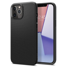 Spigen Liquid Air tok, Apple iPhone 12 / 12 Pro - matt fekete tok és táska