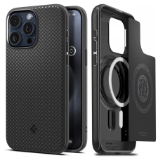 Spigen Mag Armor MagFit hátlaptok iPhone 15 Pro Max fekete mobiltelefon kellék
