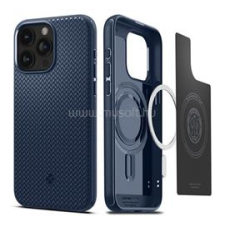 Spigen MAG ARMOR műanyag telefonvédő (ütésállóság, MagSafe, csíkos) SÖTÉTKÉK (ACS06598) tok és táska