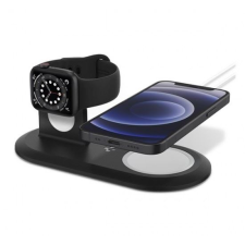 Spigen MagFit Duo MagSafe asztali tartó, fekete (AMP02796) (AMP02796) - Vezeték nélküli töltők mobiltelefon kellék