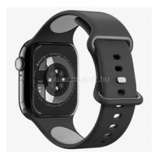 Spigen NANO POP pótszíj (egyedi méret, nagy, matt, szilikon) FEKETE (AMP09321) okosóra kellék