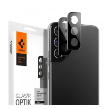 Spigen OPTIK kameravédő üveg 2db (lekerekített szél, karcálló, 9H) FEKETE Samsung Galaxy S22 5G (SM-S901), Samsung Galaxy S22 Plus 5G (SM-S906) mobiltelefon kellék