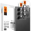 Spigen "Glas.tR EZ Fit Optik Pro" Samsung Galaxy S24 Ultra Tempered kameravédő fólia felhelyező kerettel, fekete (2db)