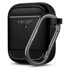 Spigen Rugged Armor Apple Airpods tok, fekete fülhallgató, fejhallgató tok