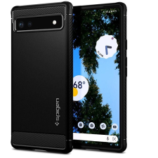 Spigen Rugged Armor Black Google Pixel 6a tok és táska