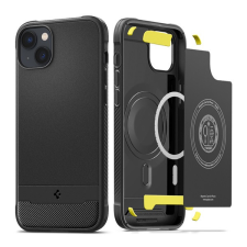Spigen Rugged Armor Mag Apple iPhone 14 tok, Matte Black Magsafe, fekete tok és táska