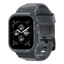 Spigen RUGGED ARMOR PRO pótszíj (egyedi méret, szilikon, ütésállóság + szilikon keret) SÖTÉTSZÜRKE Apple Watch Series 9 45mm, Watch Series 8 45mm, Watch Series 7 45mm okosóra kellék