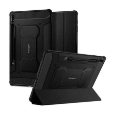 Spigen RUGGED ARMOR PRO tok álló (aktív FLIP, ütésállóság, TRIFOLD, asztali tartó, ceruza tartó) FEKETE [Samsung Galaxy Tab S9 FE LTE ... tablet tok