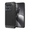 Spigen RUGGED ARMOR szilikon telefonvédő (ütésállóság, légpárnás sarok, karbon minta) FEKETE Xiaomi 14T Pro