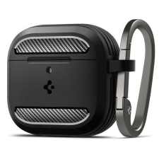 Spigen Rugged Armor tok AirPods 4 - fekete fülhallgató, fejhallgató tok