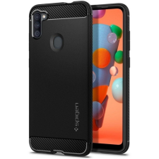 Spigen Rugged Armor tok Samsung Galaxy M11 - fekete tok és táska