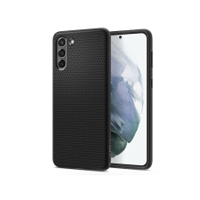 Spigen Samsung G990F Galaxy S21 ütésálló hátlap - Spigen Liquid Air - fekete tok és táska