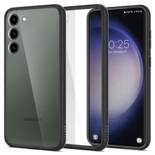 Spigen Samsung Galaxy S23 Plus SM-S916, Műanyag hátlap védőtok + szilikon keret, Spigen Ultra Hybrid, átlátszó/fekete tok és táska