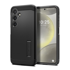 Spigen Samsung Galaxy S24 SM-S921, Szilikon tok + műanyag hátlap, kitámasztóval, Spigen Tough Armor, fekete tok és táska