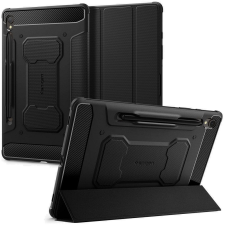 Spigen Samsung Galaxy Tab S9 11.0 SM-X710 / X716B, mappa tok, közepesen ütésálló, Spigen Rugged Armor Pro, fekete (RS149619) tablet tok