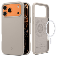 Spigen Silicone Fit Magfit Apple iPhone 17 Pro Max tok, MagSafe, Stone, szürke tok és táska