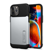 Spigen Slim Armor Apple iPhone 12 Pro Max tok, Satin Silver, ezüst tok és táska