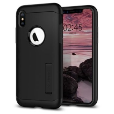 Spigen Slim Armor Apple iPhone Xs Max Black tok, fekete tok és táska
