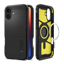 Spigen Spigen Tough Armor MagFit iPhone 16 MagSafe kompatibilis tok, fekete ACS08216 tok és táska