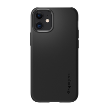 Spigen Thin Fit  Apple iPhone 12 mini Black tok, fekete tok és táska