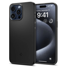 Spigen Thin Fit hátlaptok iPhone 15 Pro fekete mobiltelefon kellék