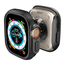 Spigen THIN FIT műanyag óra keret (közepesen ütésálló) FEKETE Apple Watch Ultra 49mm mobiltelefon, tablet alkatrész