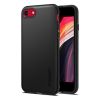 Spigen THIN FIT műanyag telefonvédő (matt, ultravékony, kamera védelem) FEKETE [Apple iPhone SE 3 (2022)] (ACS01339)