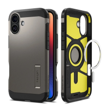 Spigen TOUGH ARMOR MAG műanyag telefonvédő (ütésállóság, MagSafe) SÖTÉTSZÜRKE Apple iPhone 16 tok és táska