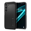 Spigen TOUGH ARMOR műanyag telefonvédő (szilikon keret, ütésállóság, kitámasztó) FEKETE Samsung Galaxy S24 Plus (SM-S926)