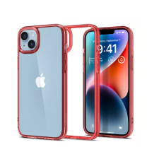 Spigen Ultra Hybrid Apple iPhone 14 Hátlapvédő tok - Átlátszó/Piros tok és táska