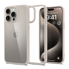 Spigen Ultra Hybrid Apple iPhone 15 Pro Max tok, Sand Beige, bézs, átlátszó tok és táska