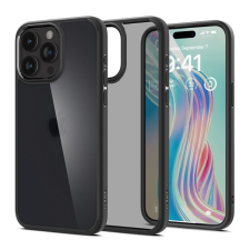 Spigen Ultra Hybrid Apple iPhone 15 Pro tok, Matt Fekete tok és táska