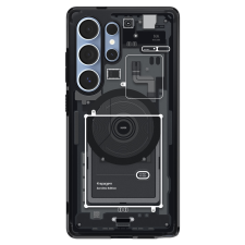 Spigen Ultra Hybrid MagFit Samsung Galaxy S25 Ultra tok, Zero One, fekete tok és táska