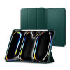 Spigen URBAN FIT tok álló (FLIP, oldalra nyíló, TRIFOLD, asztali tartó, ceruza tartó, textil minta) SÖTÉTZÖLD Apple IPAD Pro 11 (2024)