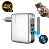 Spionescu 4K rejtett kamera USB töltő, B22, WIFI 2,4 GHz, éjszakai látás, mozgásérzékelés, 166°-os szög – 32 GB