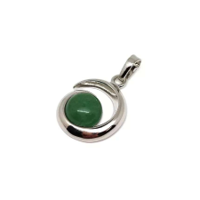 Spirál medál fém Aventurin 2cm medál