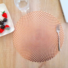 Spirál mintás kerek tányéralátét - Rose gold konyhai eszköz