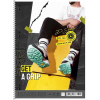  Spirálfüzet, A4+, kockás, 80 lap, SHKOLYARYK "Get a grip", vegyes